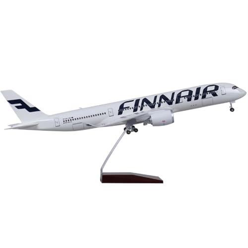 NNYIMJ Für 1/144 Finnair A350-900 mit Lichtern Flugzeug Modell Legierung Modell Business Souvenirs Sammlerstück Dekorationen Handwerk von NNYIMJ