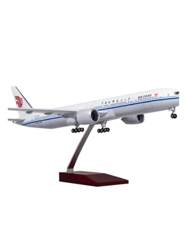 NNYIMJ Für 1/157 Air China B777 Fluggesellschaftsmodell mit Lichtern Flugzeugmodell Legierung Modell Business Souvenirs Sammlerstück Dekorationen Handwerk von NNYIMJ