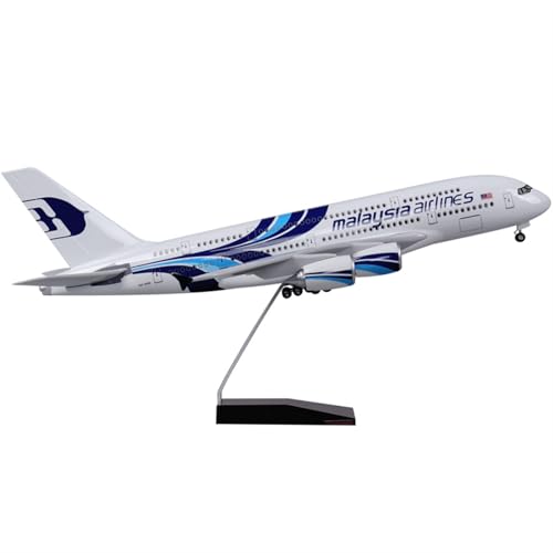 NNYIMJ Für 1/160 Malaysia Airlines A380 Beleuchtetes Luftfahrtmodell Flugzeugmodell Legierung Modell Business Souvenir Sammlung Dekoration Handwerk von NNYIMJ