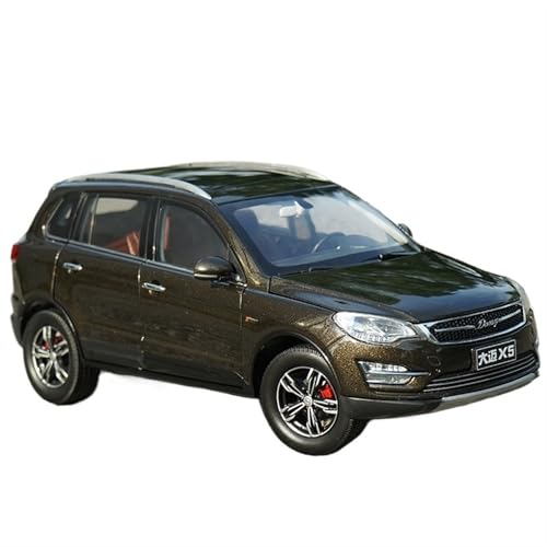 NNYIMJ Für 1/18 Original Zotye Damai X5 Geländefahrzeug, Simulationsreifen aus Legierung, Simulationsreifen mit Sound und Licht, Schwarz (braun) von NNYIMJ