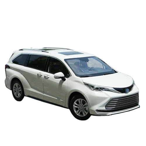 NNYIMJ Für 1/18 SIENNA MPV TOYTO SIENNA Nachbildung Legierung Auto Modell Replik Reifen mit Sound und Lichtern (weiß) (weiß) von NNYIMJ