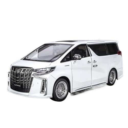 NNYIMJ Für 1/18 Toyot Alphard Business Car MPV Druckguss-Spielzeugauto Metall Spielzeugauto Modell Sound und Licht Spielzeug (weiß) von NNYIMJ