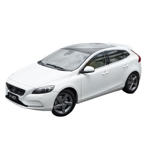 NNYIMJ Für 1/18 authentische Volvo V40 Touring Replik Alloy Car Model Replik Tires mit Sound und Lichtern (Gold) (Weiß) von NNYIMJ