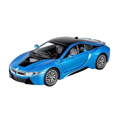 NNYIMJ for 1/22 I8 Legierung Auto Modell Supercar Ornament Spielzeug Auto Modell(Blue) von NNYIMJ