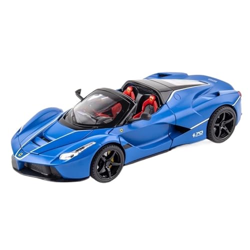 NNYIMJ Für 1/24 Convertible LaFerrari Sports Car Model Simulation Legierung Auto Ornamente Geburtstag Pull Back Car Spielzeug Auto (Blau) von NNYIMJ