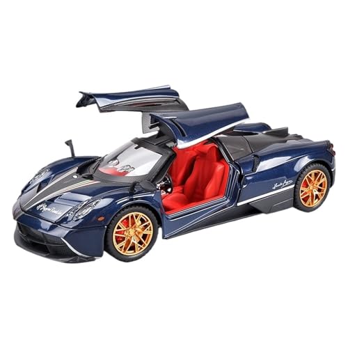 NNYIMJ Für 1/24 heidnische Huayr Dinastia Supersportwagen, Druckguss-Spielzeugauto, Metall, Spielzeugauto, Modell, Sound- und Lichtsammlung (blau) von NNYIMJ