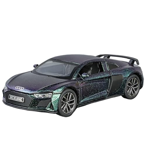 NNYIMJ Für 1/32 AUD R8 Sportwagen Druckguss Spielzeugauto Metall Spielzeugauto Modell Sound und Licht Spielzeug Schwarz (Grün) von NNYIMJ