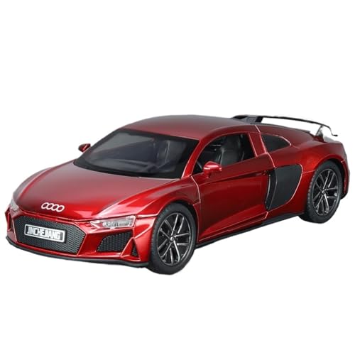 NNYIMJ Für 1/32 AUD R8 Sportwagen Druckguss Spielzeugauto Metall Spielzeugauto Modell Sound und Licht Spielzeug Schwarz (Rot) von NNYIMJ