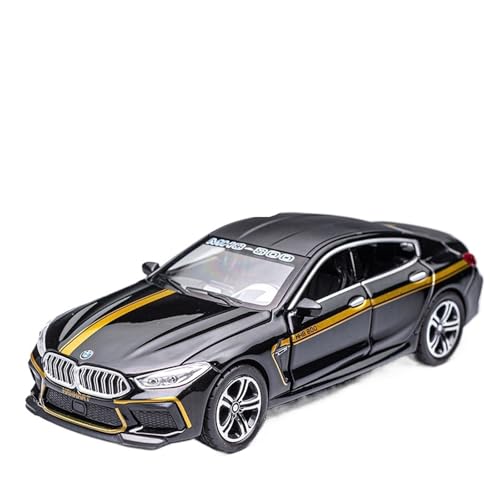 NNYIMJ Für 1/32 BWM M8 Sportwagen Rennmodell Legierung Druckguss Modell Spielzeugauto mit Licht und Sound (schwarz) von NNYIMJ