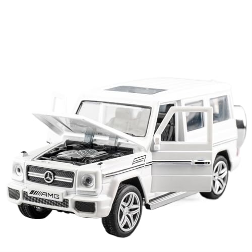 NNYIMJ Für 1/32 Benz G65 Geländefahrzeug, Modelllegierung, Druckguss-Modell, Spielzeugauto mit Licht und Sound (weiß) von NNYIMJ