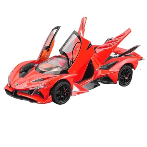 NNYIMJ Für 1/32 Intensa Emozione Sportwagen Druckguss Spielzeugauto Metall Spielzeugauto Modell Sound und Licht Spielzeug Schwarz (Rot) von NNYIMJ