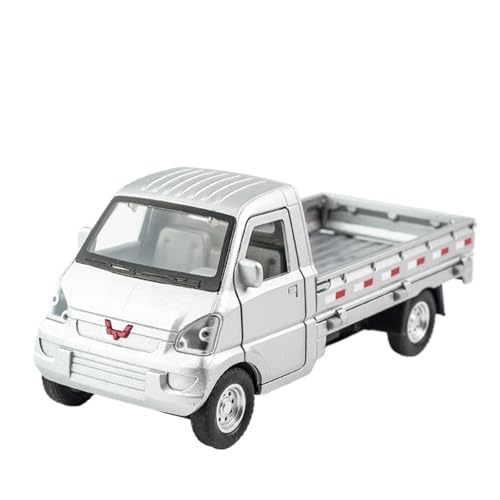 NNYIMJ Für 1/32 Wuling Light Truck Truck Simulation Auto Modell Legierung Druckguss Modell Spielzeug Auto mit Licht und Sound (Silber) von NNYIMJ