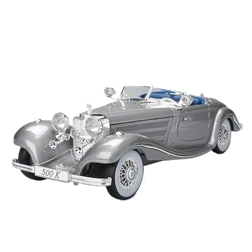 NNYIMJ Für 1:18 MERCDES-Benz 1936, 500 K, Sportauto, Modellauto, Modellauto aus Legierung, feines Modellauto, Druckguss-Modell, Sammlerstücke, silberfarben von NNYIMJ