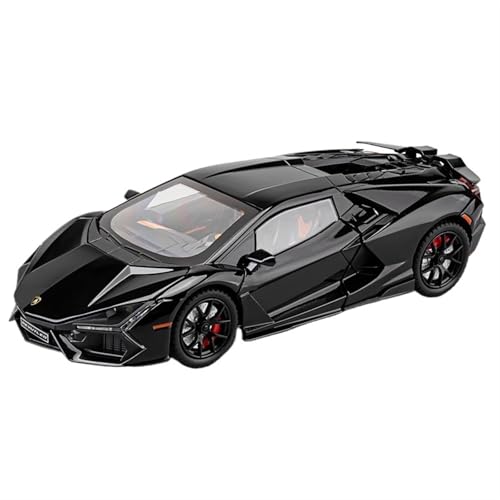 NNYIMJ Für 1:24 Lambo Revuelto Supercar Modell Sound und Licht Spielzeug Auto Modell Druckguss Legierung Spielzeug Auto Simulation Legierung Modell Auto Sammlung Ornamente (Schwarz) von NNYIMJ