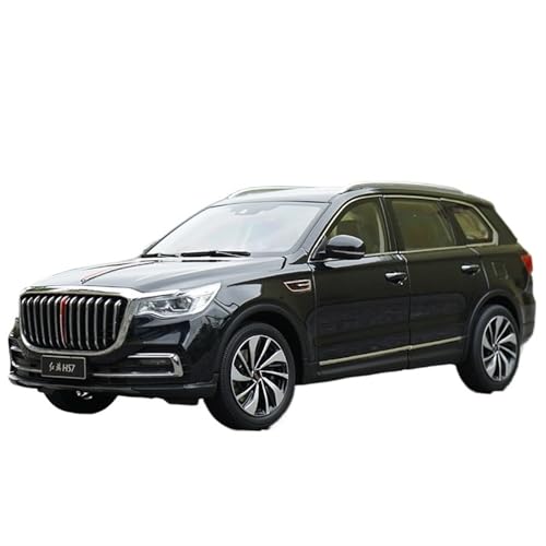 NNYIMJ Für Original 1:18 Hongqi HS7 Geländefahrzeug, Legierung, Simulations-Auto, Modellauto, Spielzeug mit Lichtern, Druckguss-Formen (schwarz) von NNYIMJ