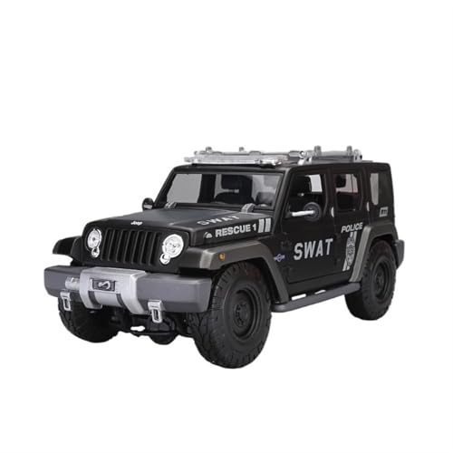 NNYIMJ for 1:18 Resue SWAT Legierung Automodell Feines Automobilmodell Druckgussmodell Auto Sammlerornament(Black) von NNYIMJ