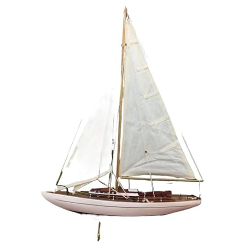 NNYIMJ Minimalistische Segelboot-Fensterdekorationen Sanftes Segeln Kunsthandwerk Geschenke Hölzerne Segelboot-Modell-Ornamente-Kollektion(D45 13 66CM) von NNYIMJ