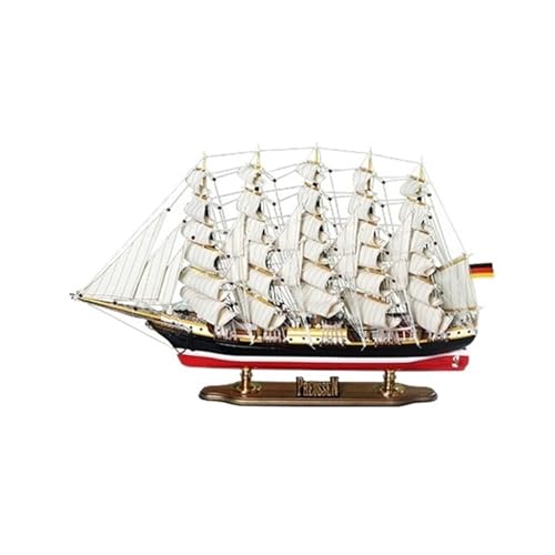 NNYIMJ Preußen Handgefertigtes Segelboot-Modell aus Holz, 80 cm, Segelboot, Bastelboot, mediterranes Segelboot, Kreuzfahrtschiff, Ornament, Sammlerstück, Dekoration für Zuhause von NNYIMJ