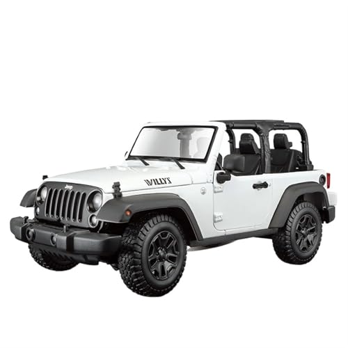 NNYIMJ for 1/18 Cabriolet Rubicon Geländewagen Automodell Aus Legierung Feines Automobilmodell Druckgussmodell Auto Sammlerornament(White) von NNYIMJ