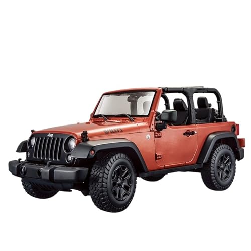 NNYIMJ for 1/18 Cabriolet Rubicon Geländewagen Automodell Aus Legierung Feines Automobilmodell Druckgussmodell Auto Sammlerornament(Orange) von NNYIMJ