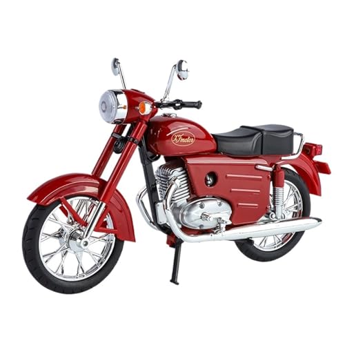 NNYIMJ for 1/10 Happiness 250 Motorradmodell Klassisches Druckguss-Motorrad Stoßdämpfer Aus Legierung Mit Ton Und Licht Zur Abholung Geeignet(Red) von NNYIMJ