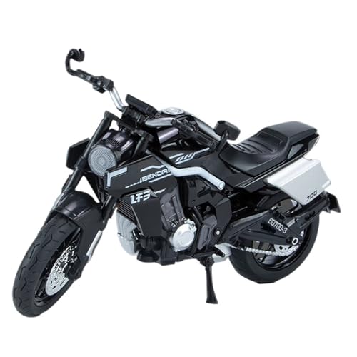 NNYIMJ for 1/12 LFS700 Motorrad Modell Klassische Druckguss Motorrad Legierung Stoßdämpfung Mit Sound & Licht for Sammlung(Black) von NNYIMJ