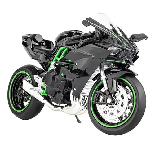 NNYIMJ for 1/12 Ninja H2R Motorradmodell Klassische Druckguss-Motorradlegierung Stoßdämpfung Mit Ton Und Licht Geeignet for Die Sammlung von NNYIMJ