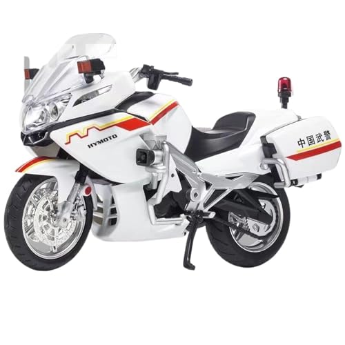 NNYIMJ for 1/12 State Police 650G-Motorradmodell Klassisches Druckguss-Motorrad Stoßdämpfung Aus Legierung Mit Ton Und Licht Zur Sammlung Geeignet(White) von NNYIMJ