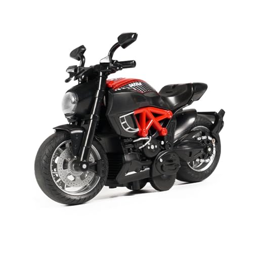 NNYIMJ for 1/14 Motorradmodell Mit Lichtern Klassischer Druckguss-Motorradlegierungs-Stoßdämpfer Geeignet for Die Sammlung von NNYIMJ