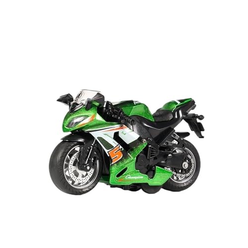 NNYIMJ for 1/14 Motorradrennfahrer Mit Lichtern Und Musik Motorradmodell Klassischer Druckguss-Motorradlegierungs-Stoßdämpfer Geeignet for Die Sammlung(Green) von NNYIMJ