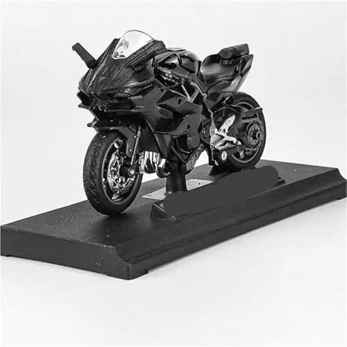 NNYIMJ for 1/18 H2R Rosa Motorradmodell Klassischer Druckguss-Motorrad-Legierungs-Stoßdämpfer Geeignet for Die Sammlung(Black) von NNYIMJ