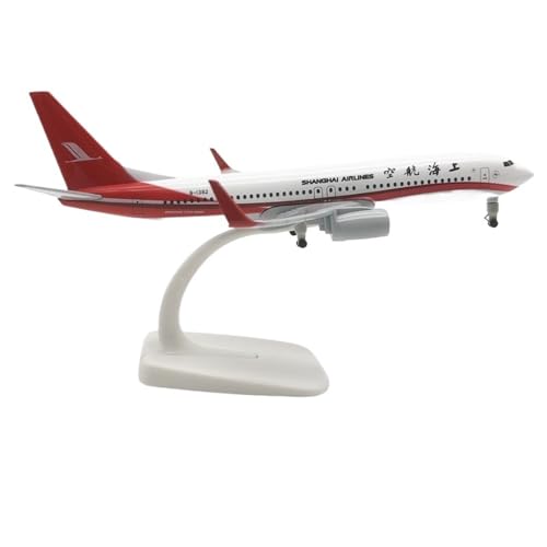 NNYIMJ for 1/200 20 cm Shanghai Airlines 737 Flugzeugmodell Aus Legiertem Metall Druckgussflugzeug Heimdekoration Sammlerstück Oder Geschenke von NNYIMJ