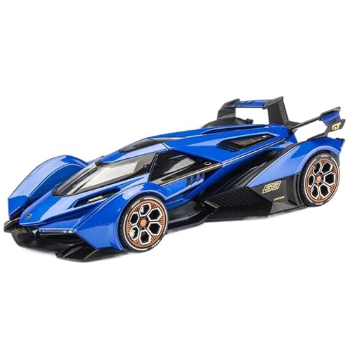 NNYIMJ for 1/22 Lambo V12 Vision Supercar Legierung Modell Sound & Licht Synchronisiert Spielzeug Auto Druckguss Sammeln Ornament(Blue) von NNYIMJ