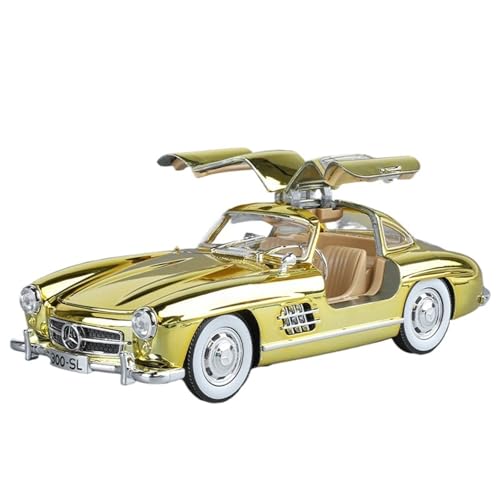 NNYIMJ for 1/24 300SL-Beschichtungsversion des Oldtimers Automodelle Aus Legierungsdruckguss Interaktives Multifunktions-Spielzeugauto(Gold) von NNYIMJ