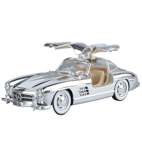 NNYIMJ for 1/24 300SL-Beschichtungsversion des Oldtimers Automodelle Aus Legierungsdruckguss Interaktives Multifunktions-Spielzeugauto(Silver) von NNYIMJ