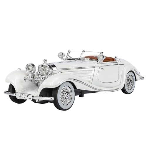 NNYIMJ for 1/24 500K Oldtimer-Automodell Aus Legierungsdruckguss. Interaktives Multifunktions-Spielzeugauto(White) von NNYIMJ