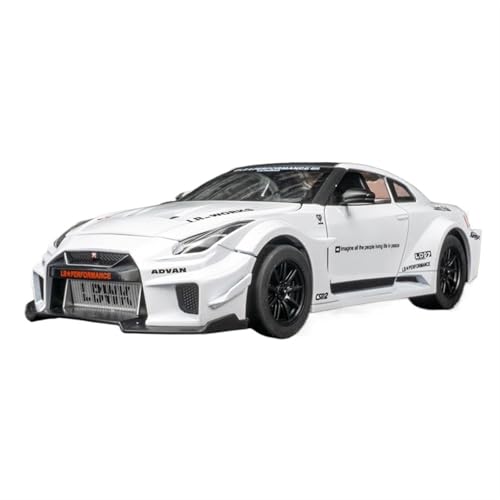 NNYIMJ for 1/24 CSR-2 Japanischen Ares GTR Legierung Auto Modell Sound Und Licht Spielzeug Sport Auto Rennen(White) von NNYIMJ