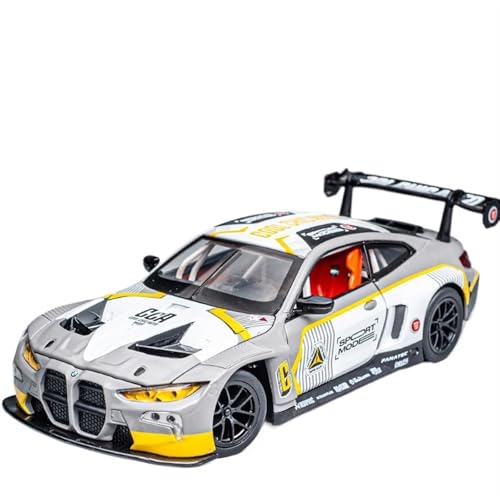 NNYIMJ for 1/24 G82 M4 GT3 Druckguss Modell Auto Metall Spielzeug Auto Auto Sammlerstücke Erwachsene Auto Modell Legierung Spielzeug Kinder Modell Auto(Chrome) von NNYIMJ