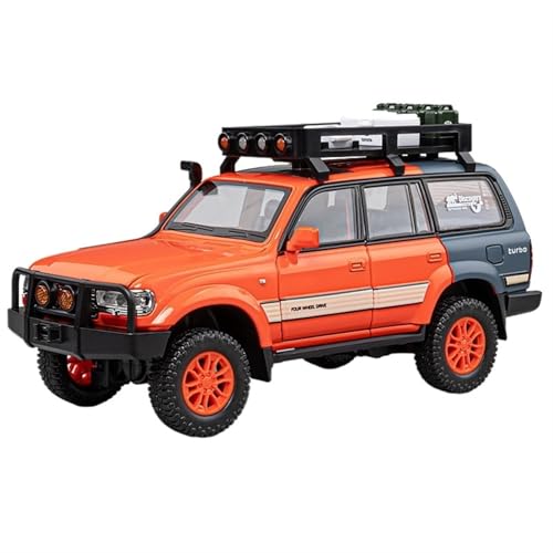 NNYIMJ for 1/24 LC80 Legierung Spielzeug Auto Modell Realistische Spielzeug Autos Modell Spielzeug Auto Sammlerstücke Spielzeug Modelle Druckguss Autos Sammlerstücke Autos(Orange) von NNYIMJ