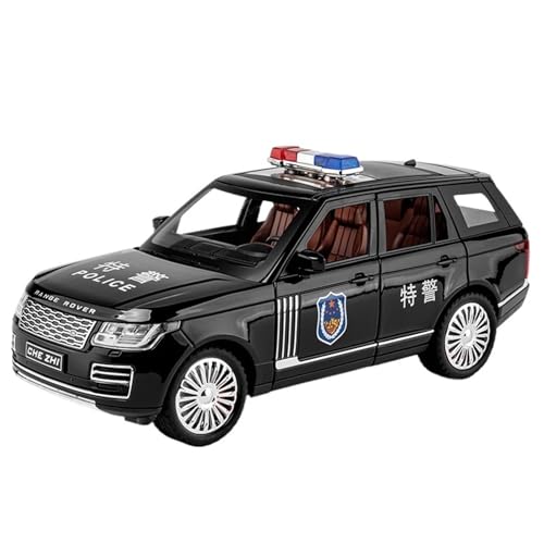 NNYIMJ for 1/24 Polizeiauto Legierung Spielzeug Automodelle Realistische Spielzeugautos Modell Spielzeugauto Sammlerstücke Spielzeugmodelle Druckgussautos Sammlerstücke Autos(Black) von NNYIMJ