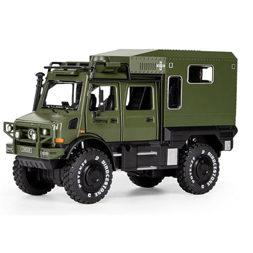 NNYIMJ for 1/28 for Unimog Caravan Spielzeug Simulation Legierung Auto Modell Sammlung Ornamente(Green) von NNYIMJ