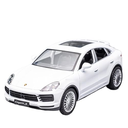 NNYIMJ for 1/32 Cayenne S Druckguss Modell Auto Metall Spielzeug Auto Auto Sammlerstücke Erwachsene Auto Modell Legierung Spielzeug Kinder Modell Auto(White) von NNYIMJ