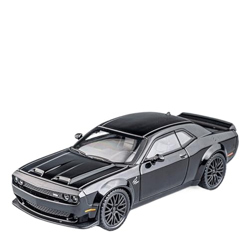 NNYIMJ for 1/32 Challenger Muscle-Car Sportwagen Legierung Automodell Ornamente Limousine Automodell Druckgussform Zinklegierung Spielzeugauto(Black) von NNYIMJ