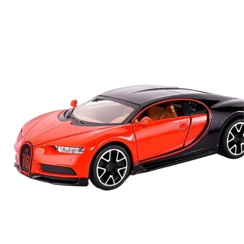 NNYIMJ for 1/32 Chiron Sportwagen Modellauto Zinklegierung Spielzeugauto Mit Ton Und Licht for Kindergeschenke(Red) von NNYIMJ