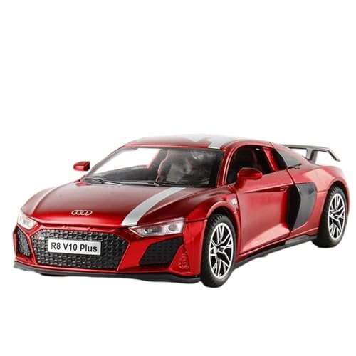 NNYIMJ for 1/32 DI R8 Sportwagen-Automodell-Spielzeugauto Mit Sound-Light-Zinklegierungskörper(Red) von NNYIMJ