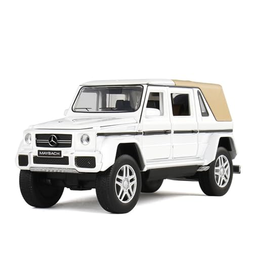 NNYIMJ for 1/32 G650 Geländewagen Auto Modell Spielzeugauto Mit Sound Light Zinklegierungskörper(White) von NNYIMJ