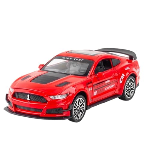 NNYIMJ for 1/32 Mustang GT500 Sportwagen Automodell Spielzeugauto Mit Sound Und Leichter Karosserie Aus Zinklegierung(Red) von NNYIMJ