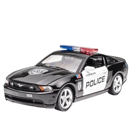 NNYIMJ for 1/32 Mustang Polizeiauto Legierung Automodell Ornament Limousine Automodell Druckgussform Zinklegierung Spielzeugauto von NNYIMJ