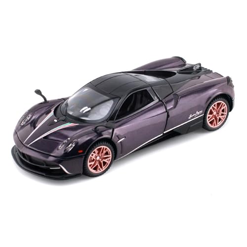 NNYIMJ for 1/32 Pagani Legierung Sportwagen Modellauto Zinklegierung Spielzeugauto Mit Ton Und Licht Geeignet for Kindergeschenke(Purple) von NNYIMJ