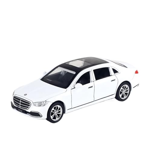 NNYIMJ for 1/32 S400L Sechstürige Limousine Auto Modell Spielzeugauto Mit Sound Und Licht Zinklegierung Körper(White) von NNYIMJ